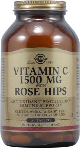 Витамин С Solgar Vitamin C with Rose Hips Витамин С 1500 мг  с шиповником 180 таблеток
