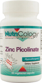 Цинк nutriCology Zinc Picolinate Пиколинат цинка  60 Вегетарианских капсул