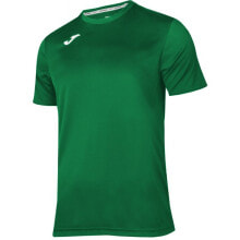 Мужские спортивные футболки Мужская футболка спортивная зеленая с логотипом Joma Combi Junior 100052.450