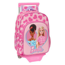 SAFTA With Trolley Wheels Barbie Love Backpack