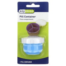 Pill Container, Three Compartments, 1 Count