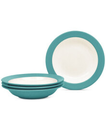 Colorwave Pasta/Rim Soup Bowls, Set of 4