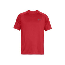 Мужские спортивные футболки мужская футболка спортивная красная с логотипом Under Armour Tech 20