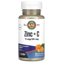 Витамин С KAL, Цинк + витамин C, мандарин, 90 микротаблеток