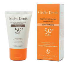 Средства для загара и защиты от солнца Gisele Denis Color Facial Sunscreen Spf50+ Fair Medium  Солнцезащитный крем для лица, выравнивающий тон кожи 40 мл