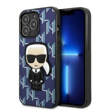 KARL LAGERFELD Klhcp13Lpmnikbl iPhone 13 Pro13 6.1 Monogram Ikonik Patch phone case