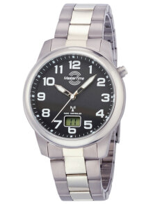 Мужские наручные часы с серебряным браслетом Master Time MTGT-10651-50M Radio Controlled Titan Series Mens 41mm 5ATM