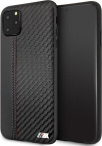 BMW Etui hardcase BMW BMHCN65MCARBK iPhone 11 Pro Max czarny/black PU Carbon uniwersalny