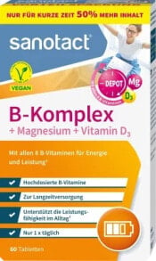 B-Komplex + Magnesium + Vitamin D3 Tabletten 60 St, 38 g