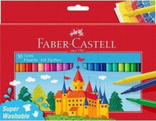 Фломастеры для рисования для детей faber-Castell Flamastry Zamek 50 kol. FABER CASTELL