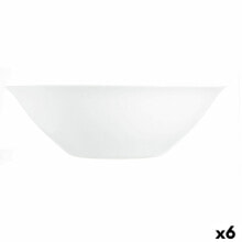 Salad Bowl Luminarc Carine White Glass (Ø 27 cm) (6 Units)