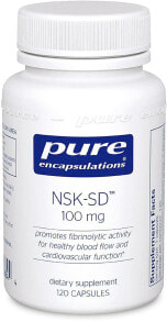 Пищеварительные ферменты Pure Encapsulations NSK-SD Высокоочищенный фибринолитический фермент наттокиназа 100 мг 120 капсул