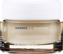 Glättende und regenerierende Anti-Falten Nachtcreme für das Gesicht mit Retinol - Korres White Pine Restorative Overnight Facial