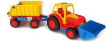 Игрушечные машинки и техника для мальчиков wader Traktor Loader with Trailer (9623)