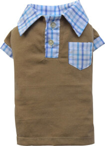 DoggyDolly Polo shirt, brown, XL 33-35cm / 51-53cm