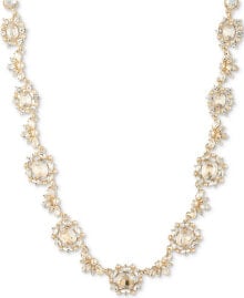 Купить кулоны и подвески Marchesa: Gold-Tone Imitation Pearl, Stone & Crystal Fancy Collar Necklace, 16" + 3" extender