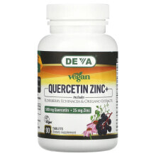 Антиоксиданты дева, Vegan Quercetin Zinc+, 500 mg + 25 mg, 90 Tablets