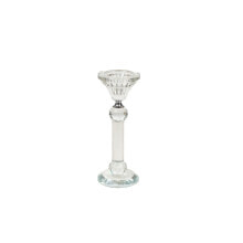 Candleholder Romimex Transparent Glass 7 x 19 x 7 cm