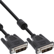 Компьютерные разъемы и переходники InLine 17793 DVI кабель 3 m DVI-I Черный