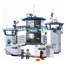 Детские игровые наборы и фигурки из дерева набор с элементами конструктора Playmobil City Action 6919 Штаб полиции с тюрьмой
