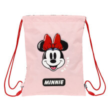 Купить школьные рюкзаки и ранцы Minnie Mouse: Сумка-рюкзак на веревках Minnie Mouse Me time Светло Pозовый 26 x 34 x 1 cm