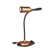 CREATIVE CABLES Table Flex GU1d0 articulated table lamp with mini led spotlight and 2-pole plug