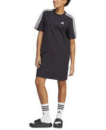Женские спортивные платья women's Active Essentials 3-Stripes Single Jersey Boyfriend Tee Dress