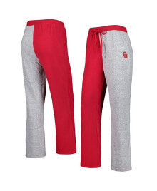 ZooZatz women's Crimson, Gray Oklahoma Sooners Colorblock Cozy Tri-Blend Lounge Pants