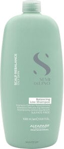 Seboregulierendes Shampoo mit Leinsamenextrakt für fettige Kopfhaut - Alfaparf Semi Di Lino Scalp Rebalance Balancing Low Shampoo