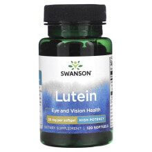 Лютеин, зеаксантин Swanson, Лютеин, высокая эффективность, 20 мг, 120 мягких таблеток