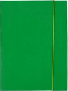 D.Rect Teczka kartonowa z gumką A4 zielona