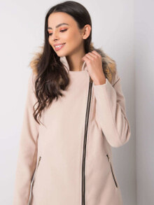 Женские пальто Удлиненное розовое пальто с меховым воротником Factory Price
