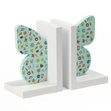 EUREKAKIDS Original and decorative children´s wooden bookends in the shape of a butterfly