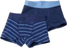 Boxerhorts, blau, Gr. 134/140, 2 St