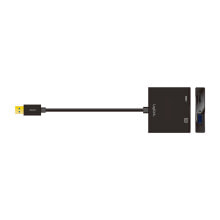 LogiLink UA0234 кабельный разъем/переходник USB 3.0 VGA/HDMI Черный