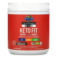 Сывороточный протеин Garden of Life, Dr. Formulated Keto Fit Weight Loss Shake, Chocolate, 12.87 oz (365 g)