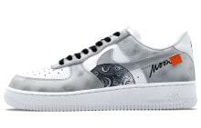 【定制球鞋】 Nike Air Force 1 Low 07 空军一号 星球系列 月球 手绘喷绘 泼墨 做旧 低帮 板鞋 男款 黑白灰 / Кроссовки Nike Air Force CW2288-111