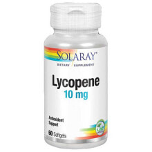 Витамины и БАДы для глаз SOLARAY Lycopene - Пищевая добавка -Ликопин  для улучшения зрения  10 мг 60 мягких капсул