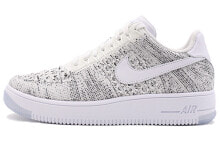 Nike Air Force 1 Low Flyknit 低帮 板鞋 女款 白灰 / Кроссовки Nike Air Force 820256-103