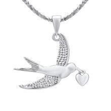 Кулоны и подвески silver bird pendant with heart MWP13323A