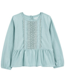 Baby Eyelet Peplum Top