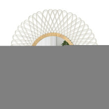 Wall mirror Versa White Bamboo Mirror Circular 2,5 x 75 x 75 cm