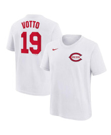 Nike youth Boys and Girls Joey Votto White Cincinnati Reds 2022 Field of Dreams Name and Number T-shirt