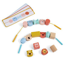 EUREKAKIDS Wooden bead making toy - linkable animals