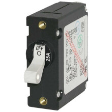 BLUE SEA SYSTEMS AC/DC Single Pole Magnetic World Circuit Breaker 25A Switch