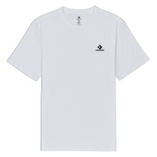 Мужские спортивные футболки мужская спортивная футболка белая с логотипом Converse Embroidered Star Chevron