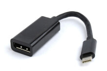 Кабели и разъемы для аудио- и видеотехники Gembird A-CM-DPF-01 USB графический адаптер 3840 x 2160 пикселей Черный