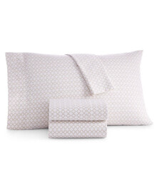 Charter Club printed 550 Thread Count Printed Cotton 3-Pc. Sheet Set, Twin, Created for Macy's
