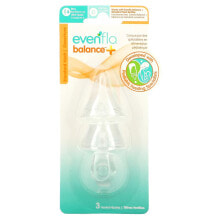 Соски для детских бутылочек Evenflo Feeding, Balance + Nipples, Standard, для детей от 8 месяцев, Fast Flow / X-Cut, 3 вентилируемых соски (Товар снят с продажи) 