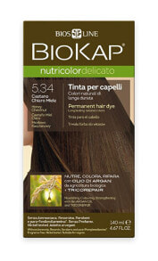 BioKap Nutricolor Delicato Hair Color 5.34 Honey Сhestnut Краска для волос на растительной основе, оттенок медно-каштановый  140 мл